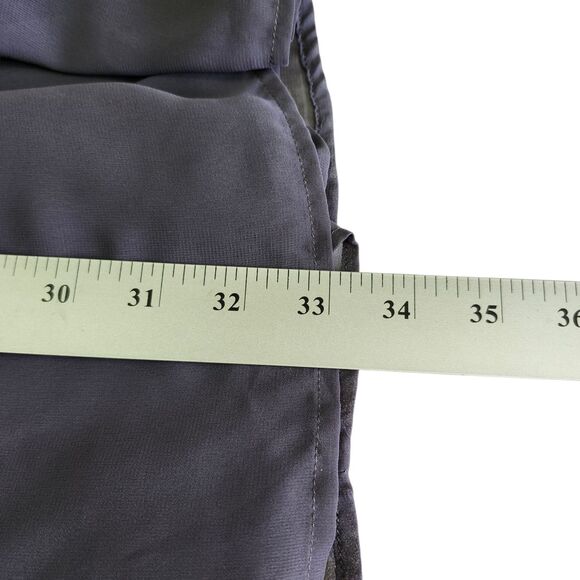 Free People Mini Dress Womens 8 Smocked Lace Chiffon Gray Lined Boho Chic - Picture 15 of 16